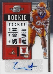 2020 Panini Contenders Optic Base Set Curtis Weaver #185 card
