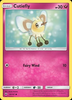 Burning Shadows Cutiefly #95 card