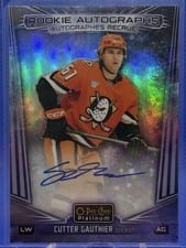 2024-25 O-Pee-Chee Platinum Rookie Autographs Cutter Gauthier #R-GA card