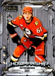 2024-25 O-Pee-Chee Platinum Showmanship Cutter Gauthier #S-25 card