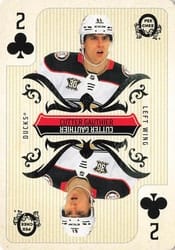 2024-25 O-Pee-Chee Playing Cards Cutter Gauthier #2♣ card