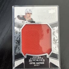 2024-25 Upper Deck Black Diamond Exquisite Collection Extra Exquisite Rookie Jersey Cutter Gauthier #ECER-CG card