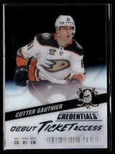 2024-25 Upper Deck Credentials Acetate Debut Ticket Access Cutter Gauthier #DTAA-CG card