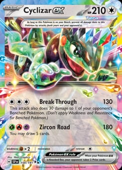Surging Sparks Cyclizar ex #159 card
