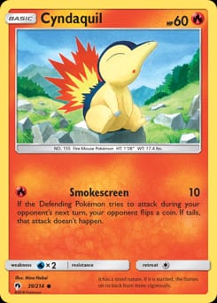 2018 Lost Thunder Cyndaquil #39 card