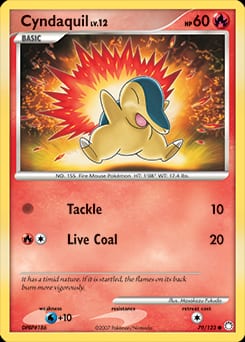 2007 Mysterious Treasures Cyndaquil #79 card
