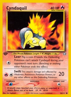 Neo Genesis Cyndaquil #56 card