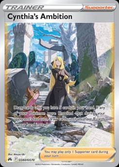 Crown Zenith Galarian Gallery Cynthia's Ambition #GG60 card