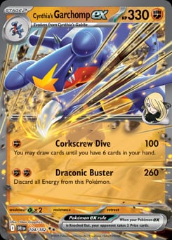 Destined Rivals Cynthia's Garchomp ex #104 card