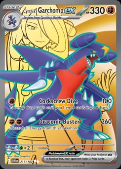 Destined Rivals Cynthia's Garchomp ex #215 card