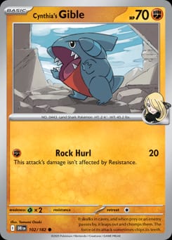 Destined Rivals Cynthia's Gible #102 card