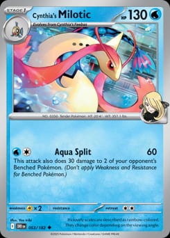 Destined Rivals Cynthia's Milotic #53 card