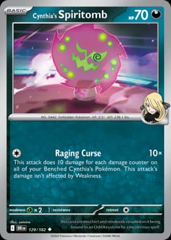 Destined Rivals Cynthia's Spiritomb #129 card