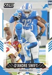 2021 Score Base Set D'Andre Swift #133 card