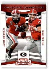 2020 Panini Contenders Draft Picks Collegiate Connections D'Andre Swift/Jake Fromm #11 card