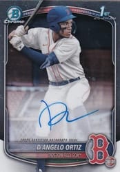 2025 Bowman Chrome Prospects Autographs D'Angelo Ortiz #CPA-DO card