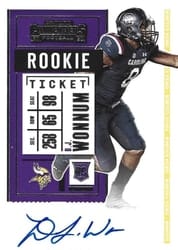2020 Panini Contenders Base Set D.J. Wonnum #252 card