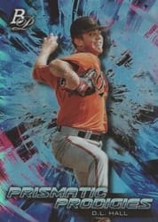 2018 Bowman Platinum Prismatic Prodigies D.L. Hall #PPP-2 card