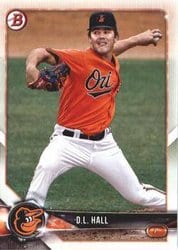 2018 Bowman Prospects D.L. Hall #BP107 card