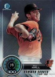 2018 Bowman Scouts Top 100 D.L. Hall #BTP-78 card