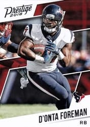 2018 Panini Prestige Base Set D'Onta Foreman #196 card