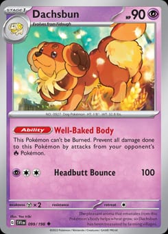 Scarlet & Violet Dachsbun #99 card