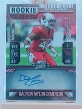 2024 Panini Contenders Optic Rookie Ticket Autographs Dadrion Taylor-Demerson #188 card