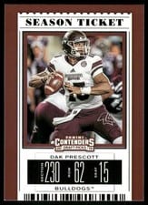 2019 Panini Contenders Draft Picks Dak Prescott #25 card
