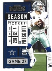 2020 Panini Contenders Base Set Dak Prescott #73 card