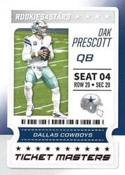 2020 Panini Rookies & Stars Ticket Masters Dak Prescott #10 card
