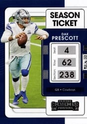 2021 Panini Contenders Base Set Dak Prescott #25 card