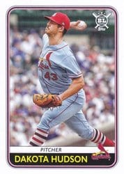 2020 Topps Big League Base Set Dakota Hudson #227 card