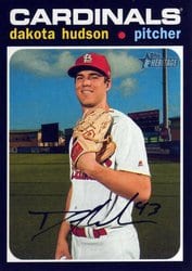 2020 Topps Heritage Base Set Dakota Hudson #229 card