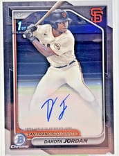 2024 Bowman Draft Chrome Prospect Autographs Dakota Jordan #CPA-DJ card