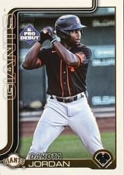 2025 Topps Pro Debut Base Set Dakota Jordan #PD-146 card