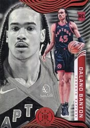 2021-22 Panini Illusions Base Set Dalano Banton #192 card