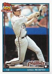 1991 Topps Base Set Dale Murphy #545 card