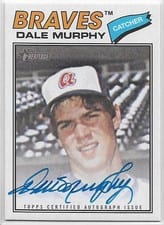 2026 Topps Heritage Real One Autographs Dale Murphy #77RO-DM card