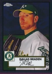 2021 Topps Chrome Platinum Anniversary Base Set Dallas Braden #563 card