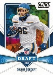 2018 Score NFL Draft Dallas Goedert #23 card