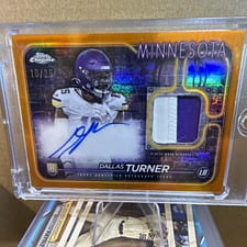 2024 Topps Chrome Rookie Patch Autographs Dallas Turner #CPA-DT card
