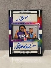 2024 Panini Photogenic Rookie Photo Bomb Autographs Dallas Turner / Brenden Rice #PBO-DTBR card