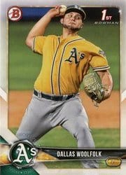 2018 Bowman Draft Base Set Dallas Woolfolk #BD-127 card