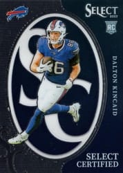 2023 Panini Select Select Certified Rookies Dalton Kincaid #19 card
