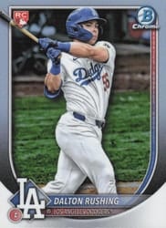 2025 Bowman Chrome Base Set Dalton Rushing #100b card