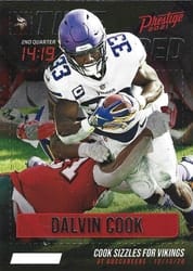 2021 Panini Prestige Time Stamped Dalvin Cook #TS-DC card