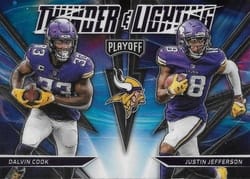 2021 Panini Playoff Thunder & Lightning Dalvin Cook / Justin Jefferson #TL-9 card