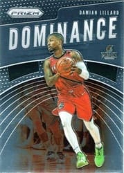 2019-20 Panini Prizm Dominance Damian Lillard #6 card