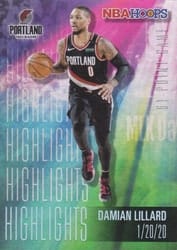 2020-21 Hoops Highlights Damian Lillard #2 card