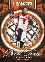 2020-21 Hoops Prime Twine Damian Lillard #9 card
